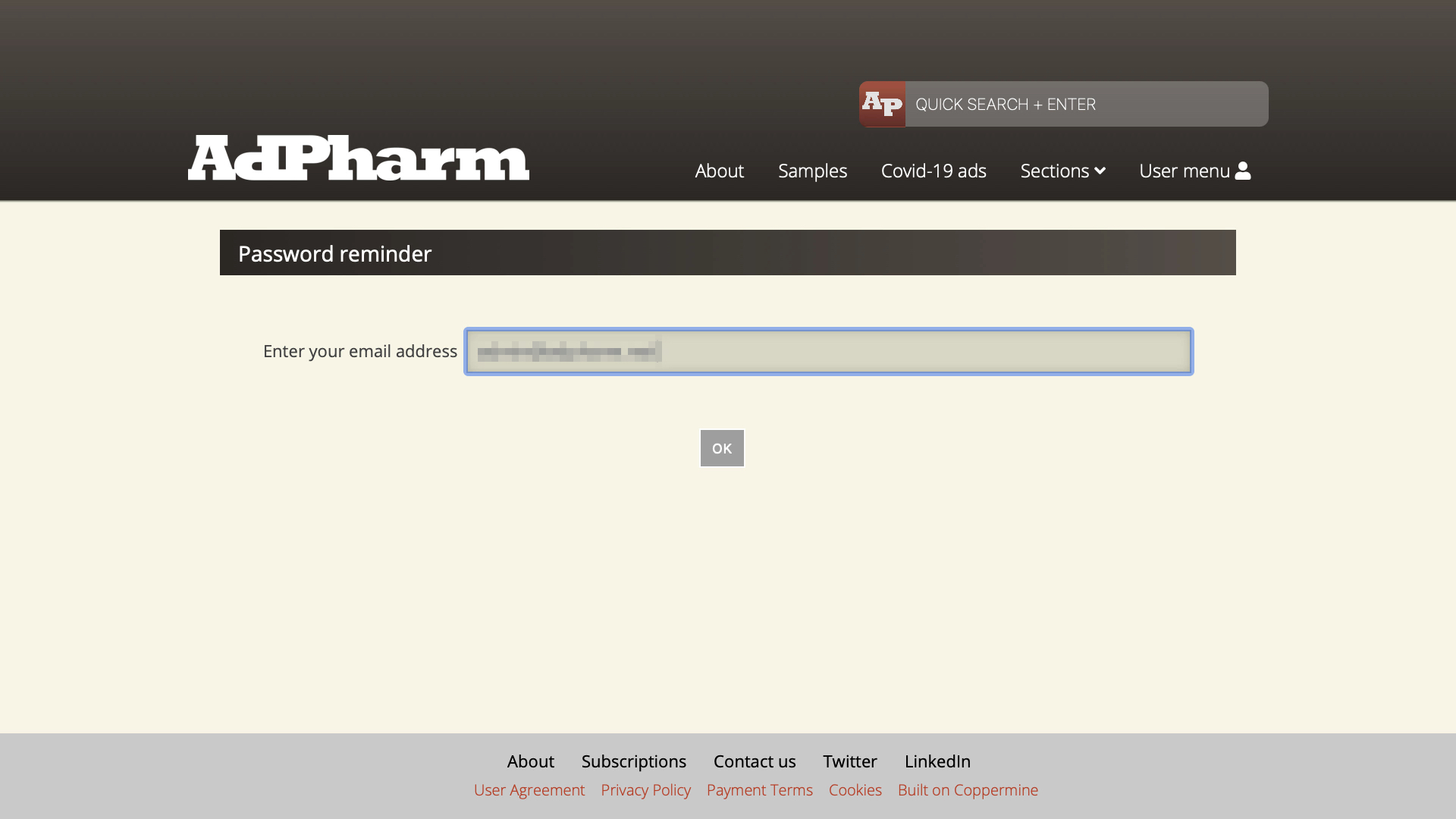 Enter the email address associated with your account